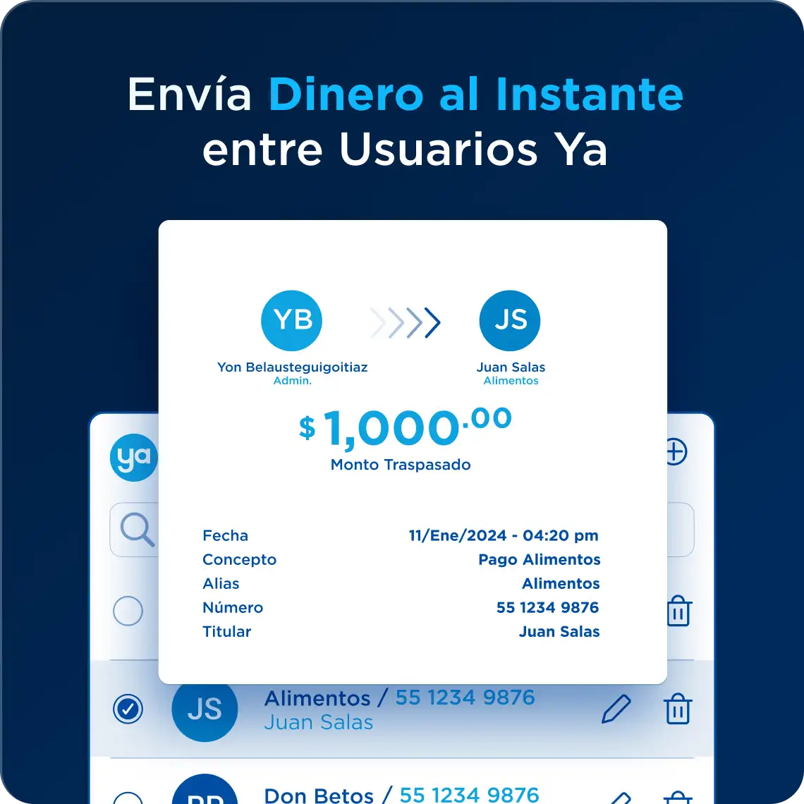 Agrega hasta 10 Cuentas Destino