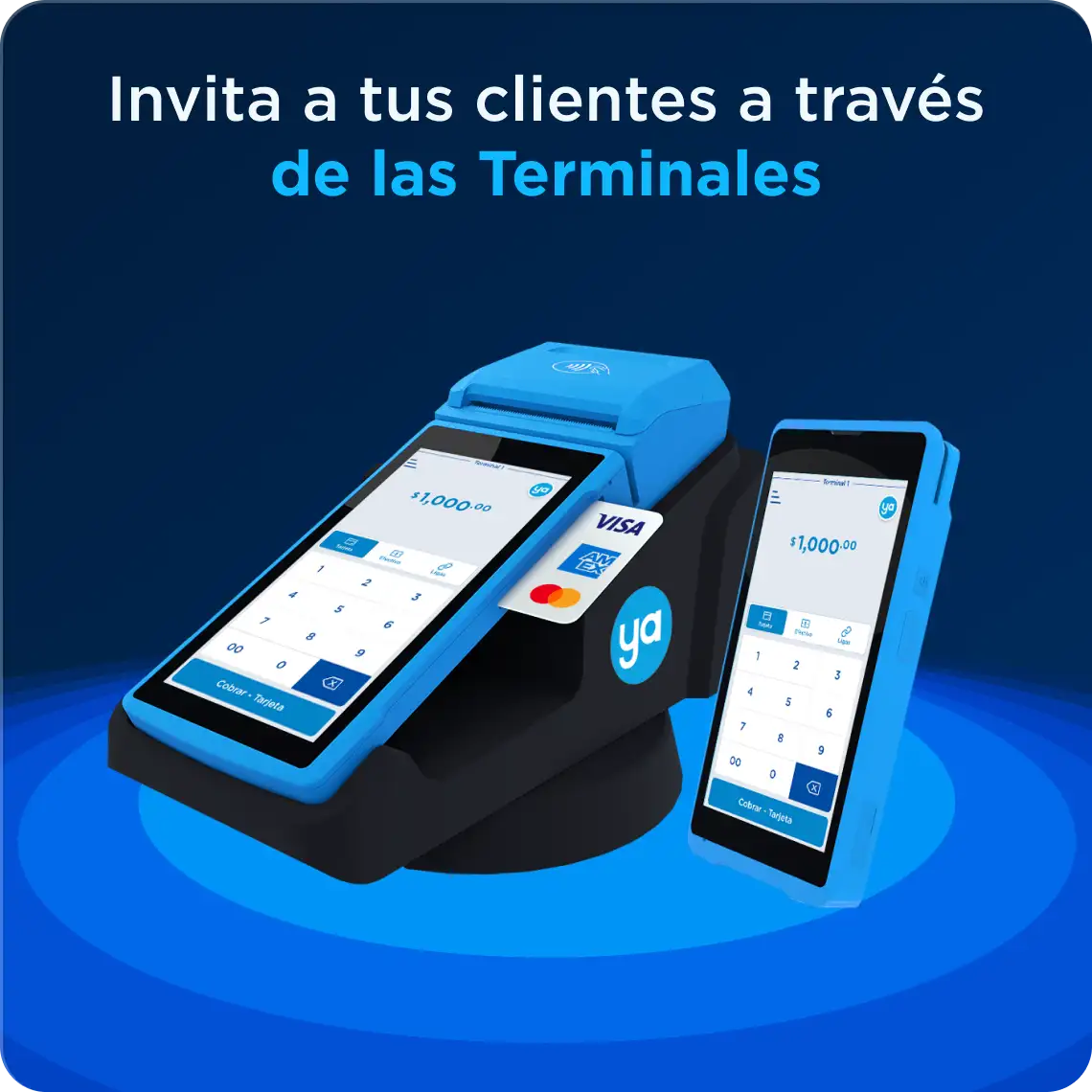 Invita a tus clientes a través de las Terminales